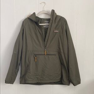 L.L. Bean Olive Green Pullover Jacket